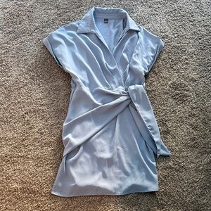 SHEIN Light Blue Collared Shirt